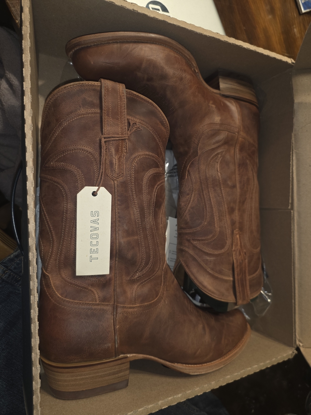 Tecovas Men's Brown Leather Cowboy Boots